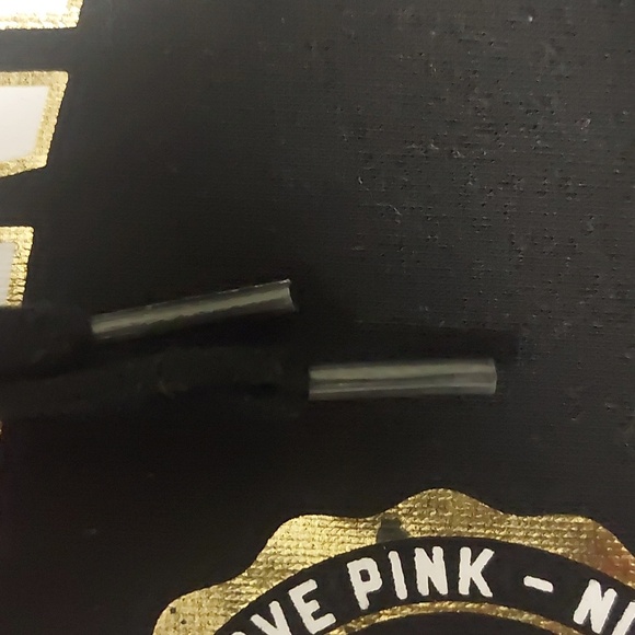 Pink Victoria's Secret Black Love Pink University New York Hoodie Sz S - Picture 10 of 15